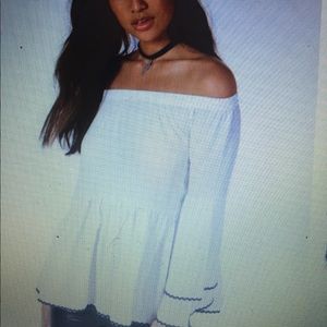 White off the shoulder blouse never used